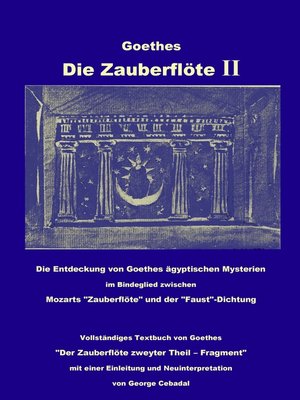 cover image of Goethes--Die Zauberflöte II